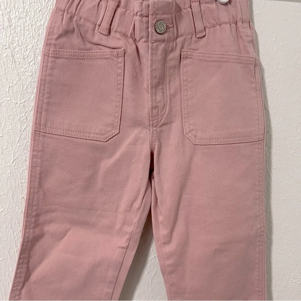 Gap Girls 5 Years “Mom Jeans” with Paperbag Elastic Waist Standard Pink NWOT
